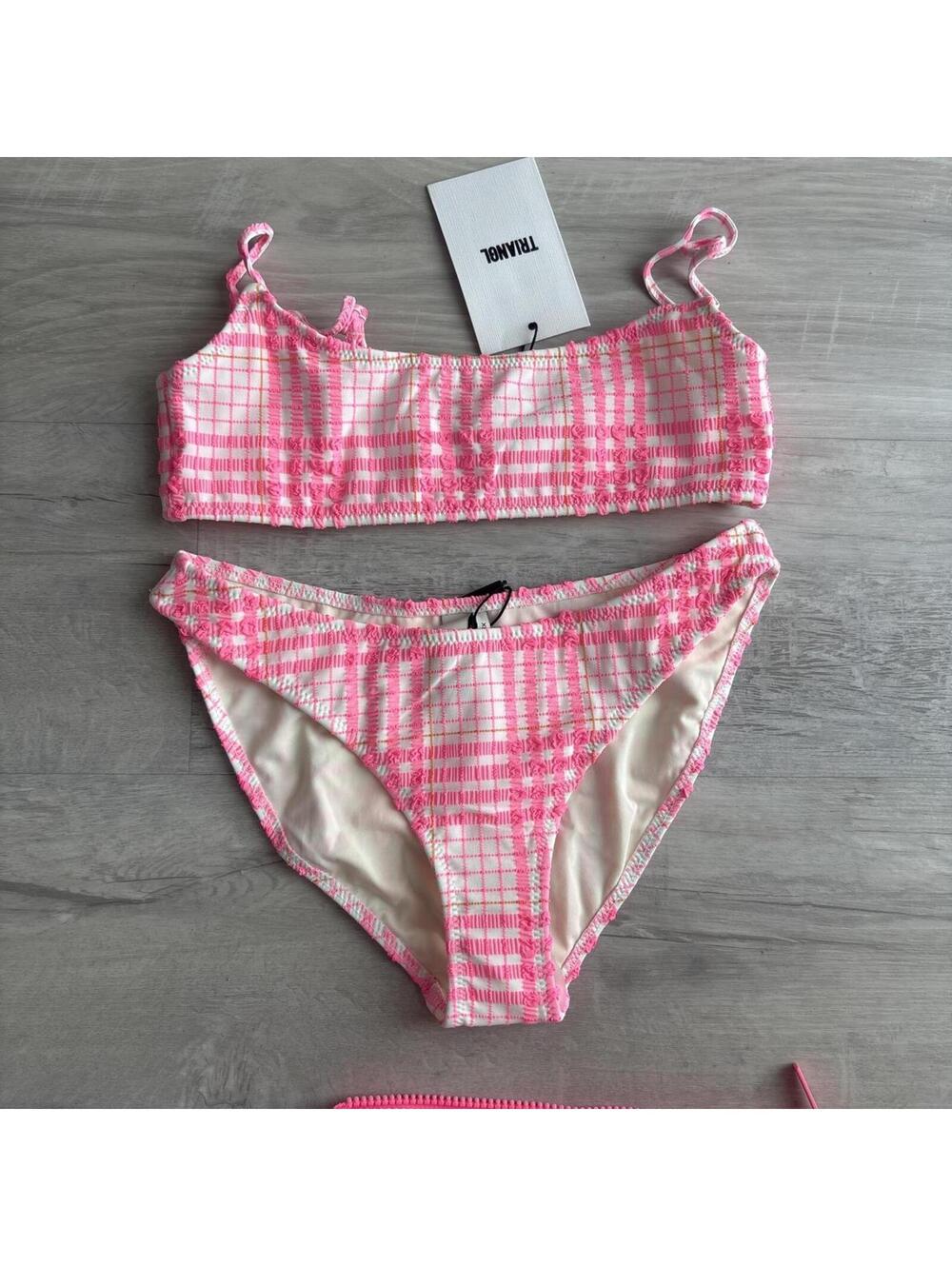 MICA - Pink Textured Crop Bikini Set (Cheeky)